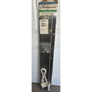 Shakespeare 4041 White Knight NOS Fiberglass Antenna Roof Mount 18ft Cable PL